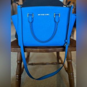 Michael Kors Selma Medium Saffiano Leather Bag Satchel